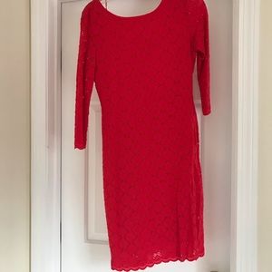 Lace red dress size 8